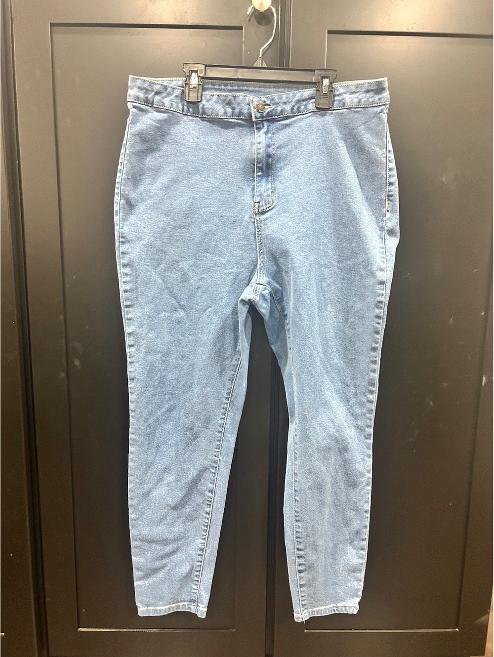 SHEIN Light Blue Denim Skinny Jeans 1XL